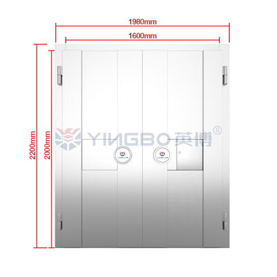 H2200*W1980mm درب گودال ضد آتش از فولاد ضد زنگ امنیت برای هتل بانک تجاری درب اتاق قوی