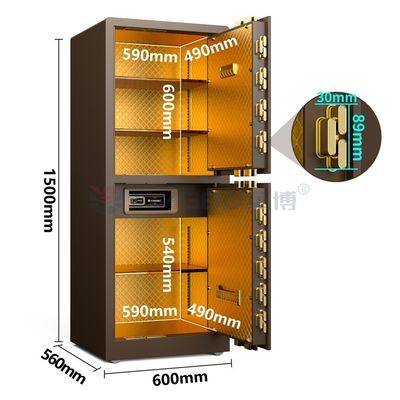 فولاد جامد دو درب خانه صندوق امن برای امنیت H1500mm YB/RS-150D