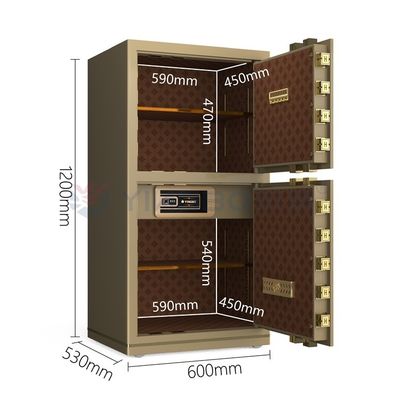 H1200mm فولاد جامد صندوق امن دفتر هوشمند با زنگ دوگانه و قفل اثر انگشت