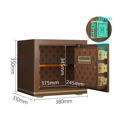 H13.78 Inch Smart Office Safe Box آلارم دوگانه الکترونیکی YB/N7-35