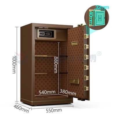 H1000mm فولاد جامد قفل الکترونیک جعبه امن دفتر لوکس برای امنیت YB/N7-100