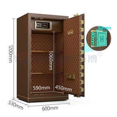 95 کیلوگرم آژیر دوگانه صندوق امن دفتر قفل الکترونیک YB/N7-120
