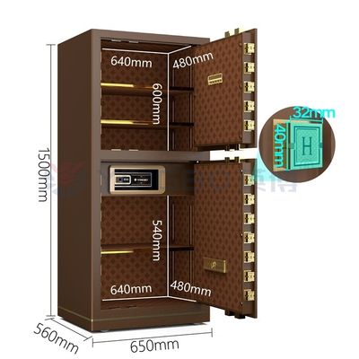 120 کیلوگرم پیچ های ثبت اختراع شده با هشدارهای دوگانه جعبه امن قفل الکترونیک YB/N7-150D