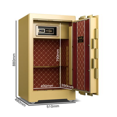 5.5 Cu Ft دو آژیر بانکی امن 126±2kg 4 راه باز Smart Safe Box YB/ZY-80