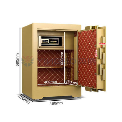 YB/ZY-60 دو الارم هوشمند گاوصندوق امن لوکس هوشمند برای امنیت با 3D استریو نرم رول چرم