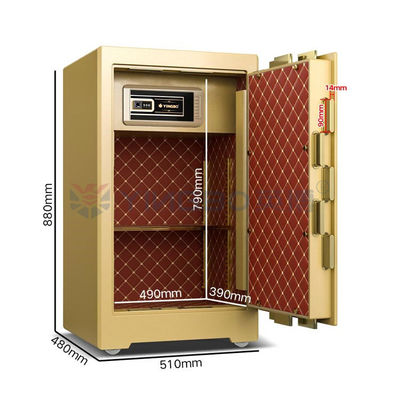 YB/ZY-80 صفحه نمایش کریستال مایع صندوق امن بیومتریک درجه بانک با طراحی قفل عمودی