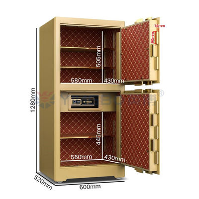طراحی قفل عمودی صندوق ایمن تجاری 4 راه باز و چرم نرم سه بعدی استریو H1280mm
