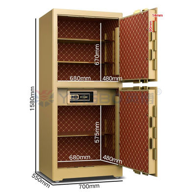 آلمان تکنولوژی برش لیزر سه بعدی جعبه امن تجاری با قفسه های قابل جدا کردن H1580mm