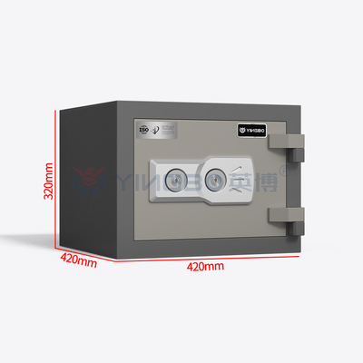 جعبه نگهداری فایل ضد حریق صندوق ایمن فولادی جامد قفل کلید دوگانه