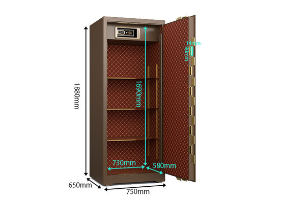 Anti-Theft Commercial Deposit Safe Alarm System Biometric Fingerprint Lock 7 Open Ways