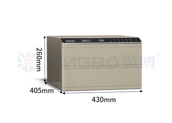 جواهرات با پوشش چرم از فولاد جامد لایه های دوگانه جعبه امن کوچک تشخیص بیومتریک