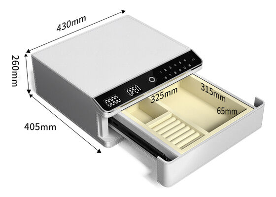 جعبه گوهری کوچک پوشانده با چرم با پاپ اپ اتوماتیک و ریل کشویی فلزی