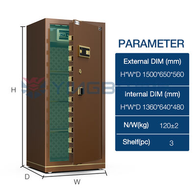 جعبه گاوصندوق اداری بادوام Finish Security Box OEM و ODM سفارشی سازی گاوصندوق خانگی با قدرت دوگانه