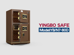 YB-N7-80D - صندوق امن دفتر - قفل الکترونیکی قهوه