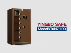 YB-N7-100- صندوق امن دفتری - قفل الکترونیکی قهوه